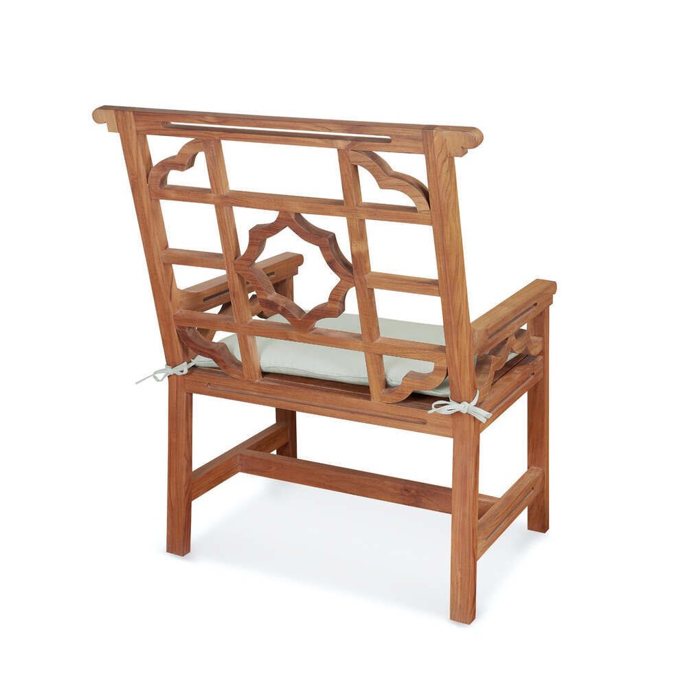 Lewis Outdoor Teak Arm Chair - No cushion by Bunny Williams Home 4