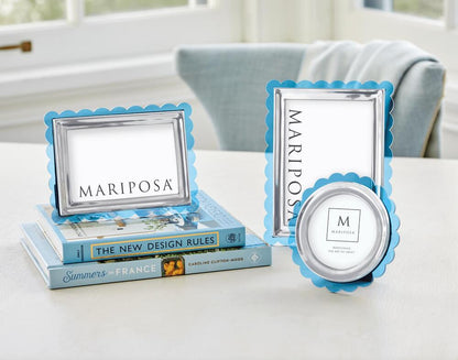 Light Blue Acrylic Scallop 4" x 6" Frame by Mariposa 2