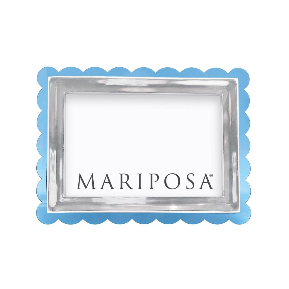 Light Blue Acrylic Scallop 4" x 6" Frame by Mariposa 