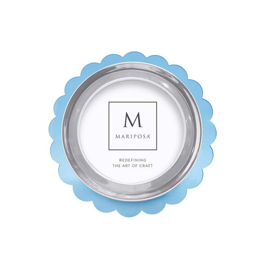 Light Blue Acrylic Scallop Round Frame by Mariposa