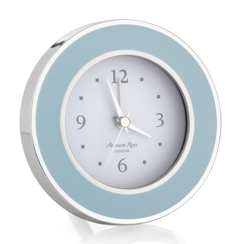 Light Blue & Silver Alarm Clock by Addison Ross