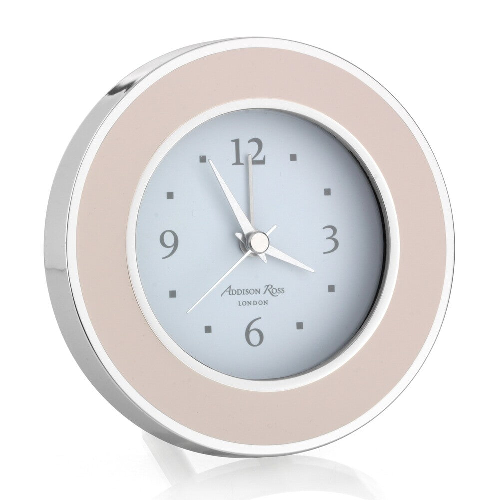 Light Pink & Silver Alarm Clock by Addison Ross