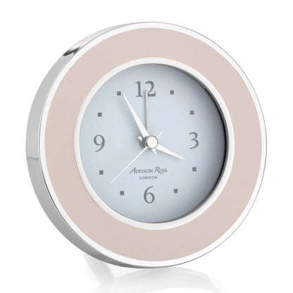 Light Pink & Silver Alarm Clock by Addison Ross