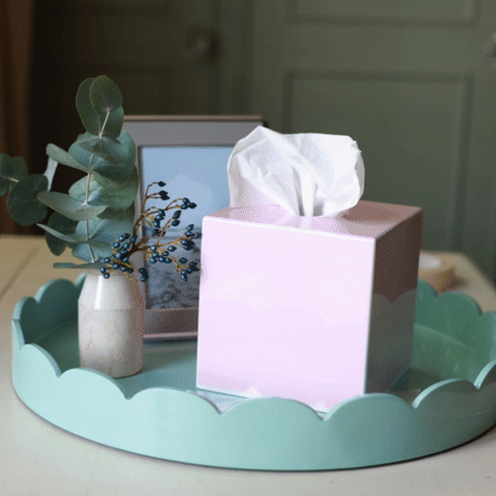Light Pink Square Tissue Box 5.5"x5.5" by Addison Ross Additional Image-3