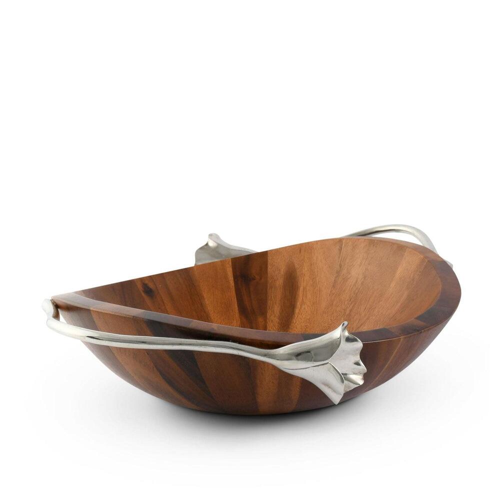 Lily Wood Salad Bowl by Vagabond House 1