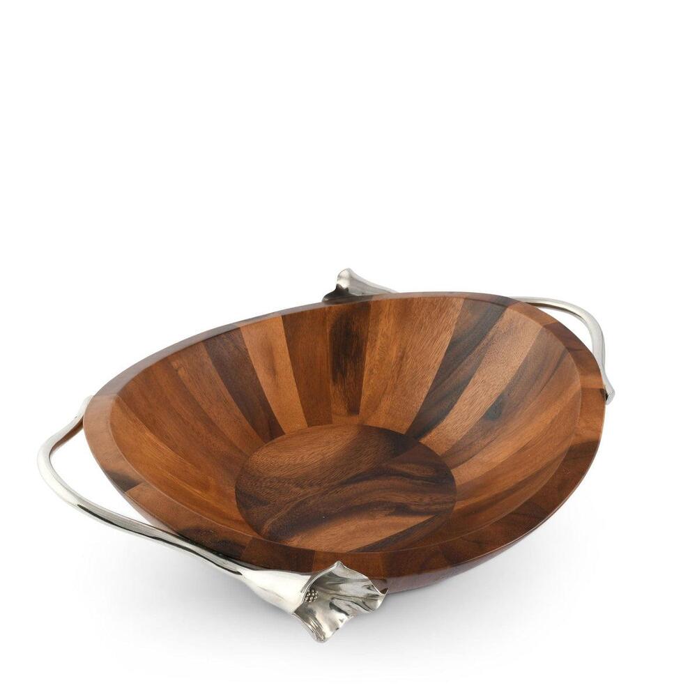 Lily Wood Salad Bowl by Vagabond House 3