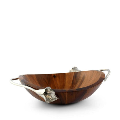 Lily Wood Salad Bowl by Vagabond House 