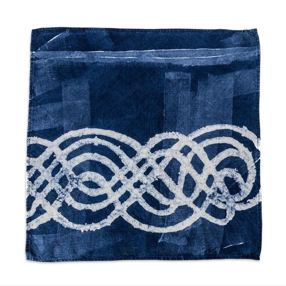 Linen Napkin, 18" - Blue Waves by Simon Pearce 1