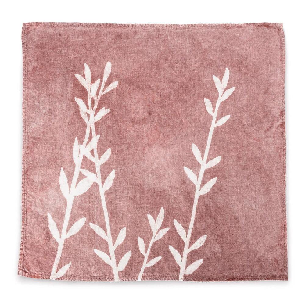 Linen Napkin, 18" - Pink Branches by Simon Pearce 1