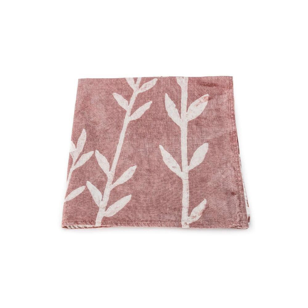 Linen Napkin, 18" - Pink Branches by Simon Pearce 