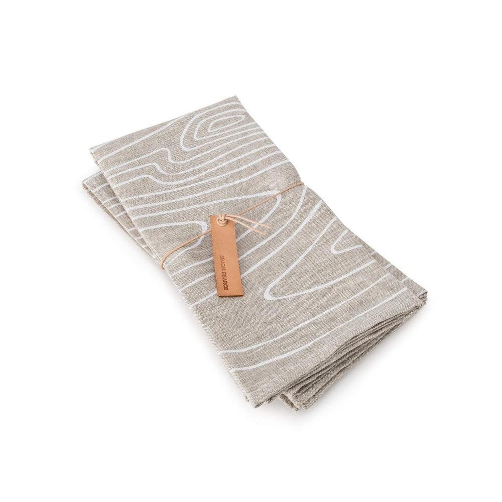 Linen Napkins, 18", Set of 2 - Woodgrain by Simon Pearce 