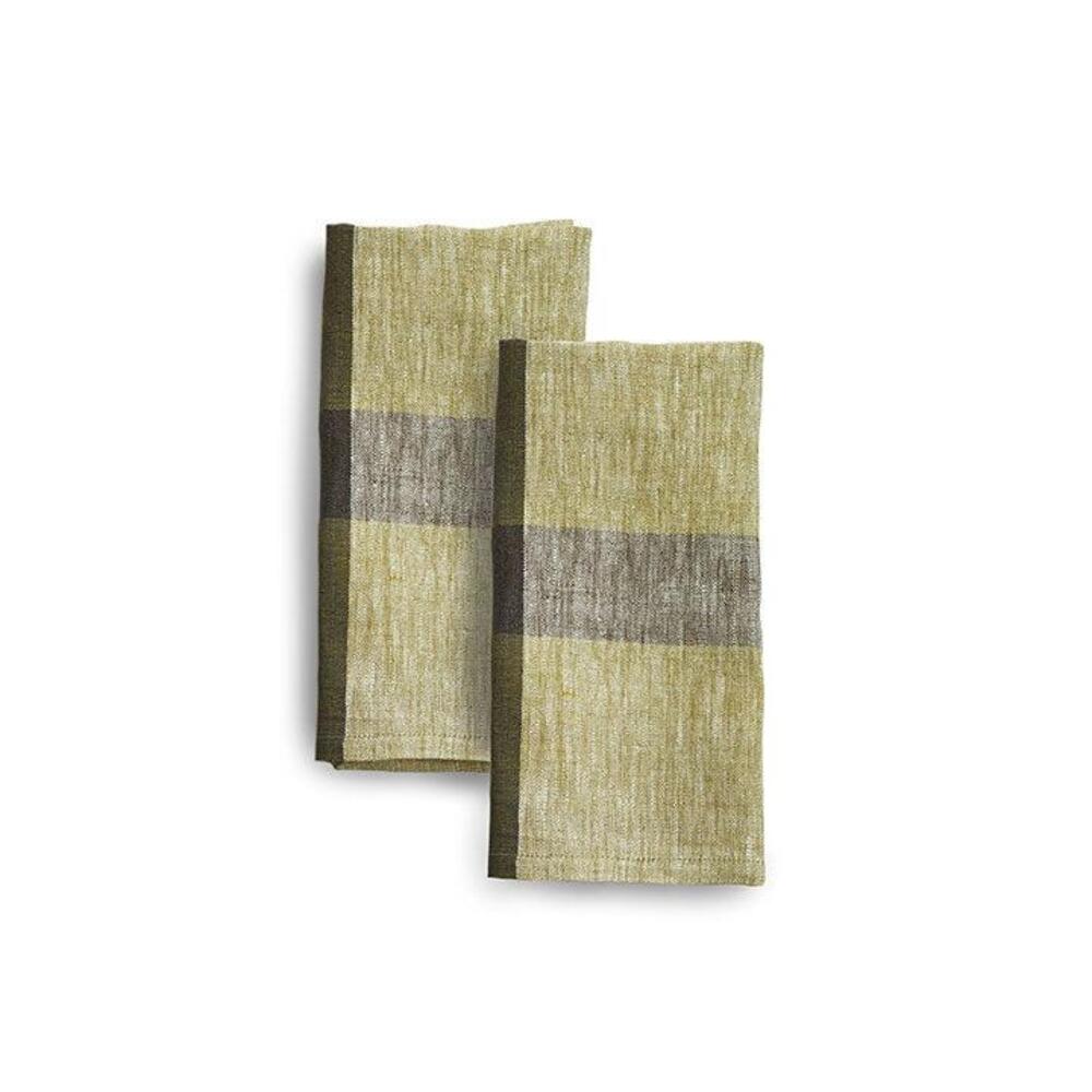 Linen Napkins, Set of 2 - Rosemary Plaid by Simon Pearce 2