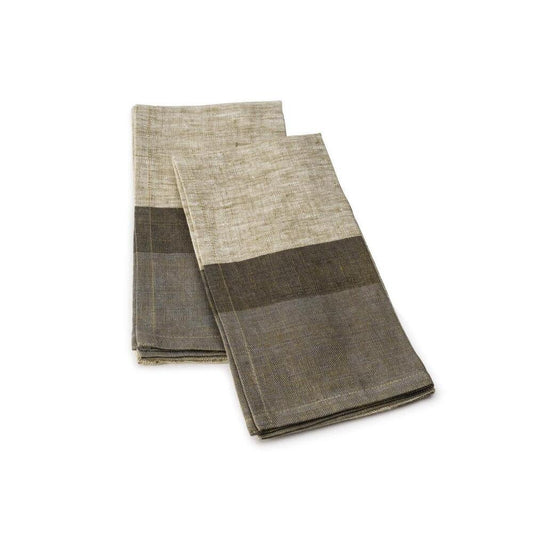 Linen Napkins, Set of 2 - Rosemary Plaid by Simon Pearce 