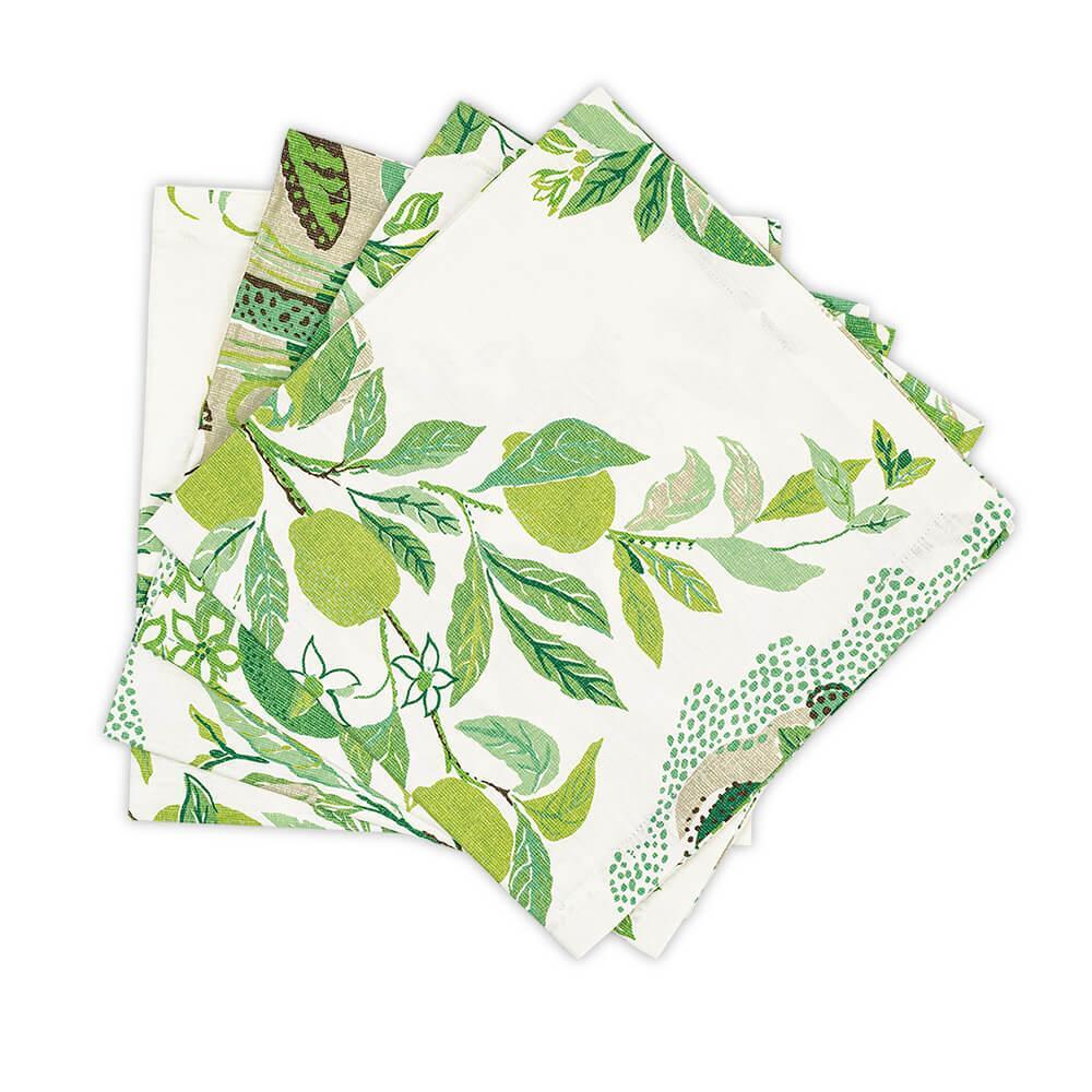 Linen Napkins, Set of 4 - Citrus Garden by Simon Pearce 