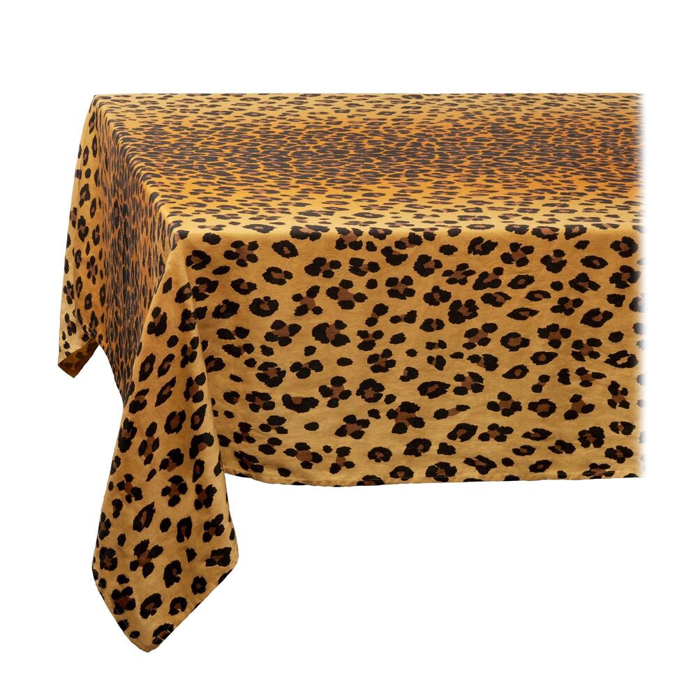 Linen Sateen Leopard Tablecloth by L'Objet 1