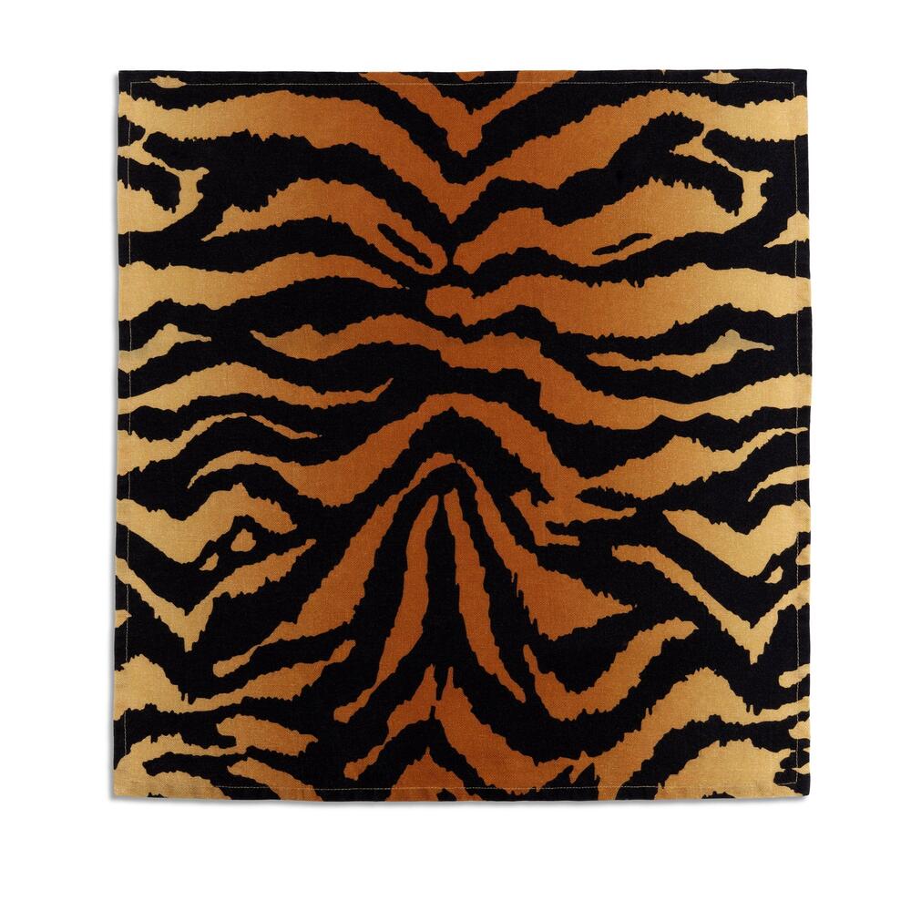 Linen Sateen Tiger Napkins - Set of 4 by L'Objet 1