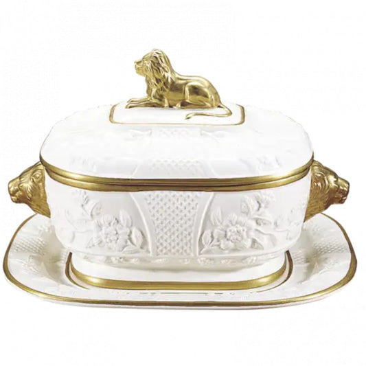 Lion Tureen & Stand by Mottahedeh