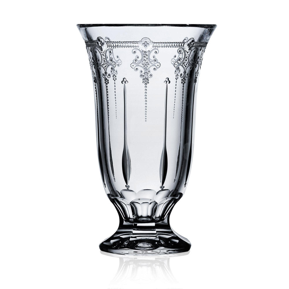 Lisbon Clear Footed Vase 10" by Varga Crystal 