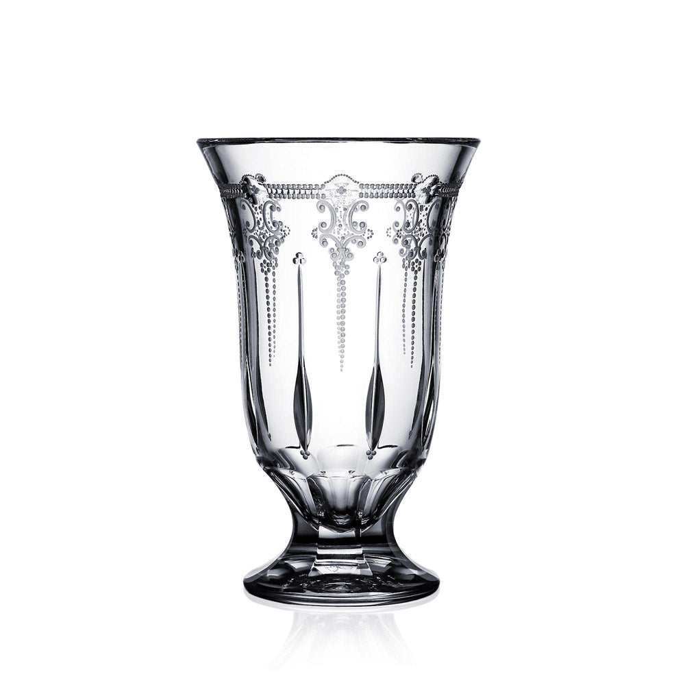 Lisbon Clear Footed Vase 8" by Varga Crystal 