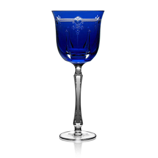 Lisbon Cobalt Water Goblet by Varga Crystal 