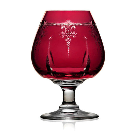 Lisbon Raspberry Grand Brandy Glass by Varga Crystal 