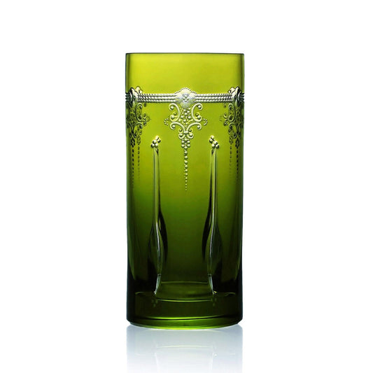 Lisbon Yellow-Green Highball by Varga Crystal 