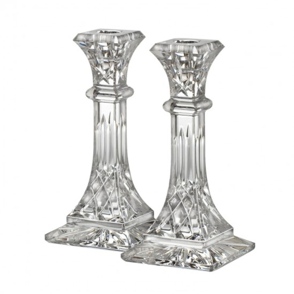 Lismore Pair of 8" Candlesticks by Waterford