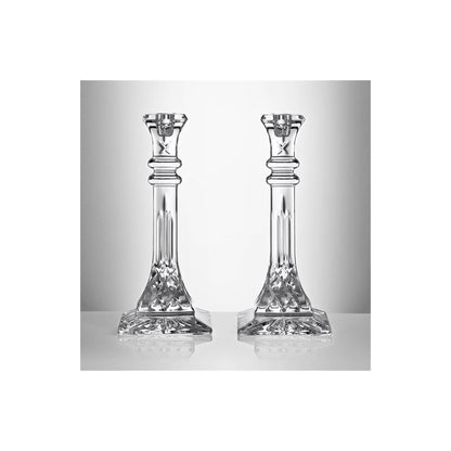 Lismore Square 10" Candlestick Pair by Waterford 