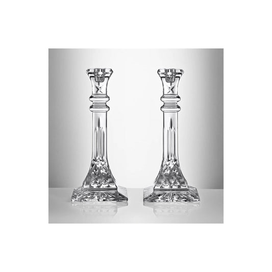 Lismore Square 10" Candlestick Pair by Waterford 