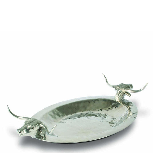 Long Horn Steer Tray - Steel by Vagabond House 