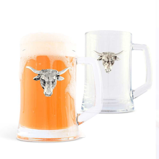 Longhorn Beer Mugs - Set of 2 by Arthur Court Designs