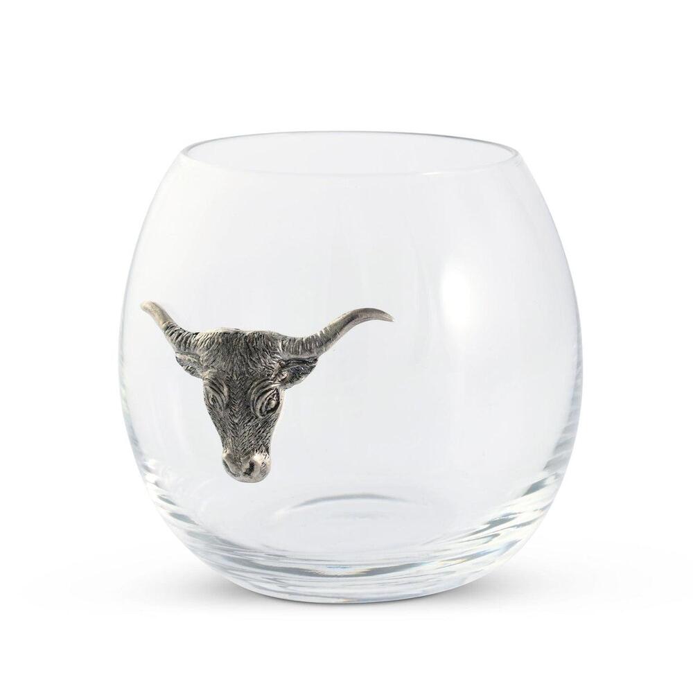 Longhorn Stemless Wine Glass by Vagabond House 3