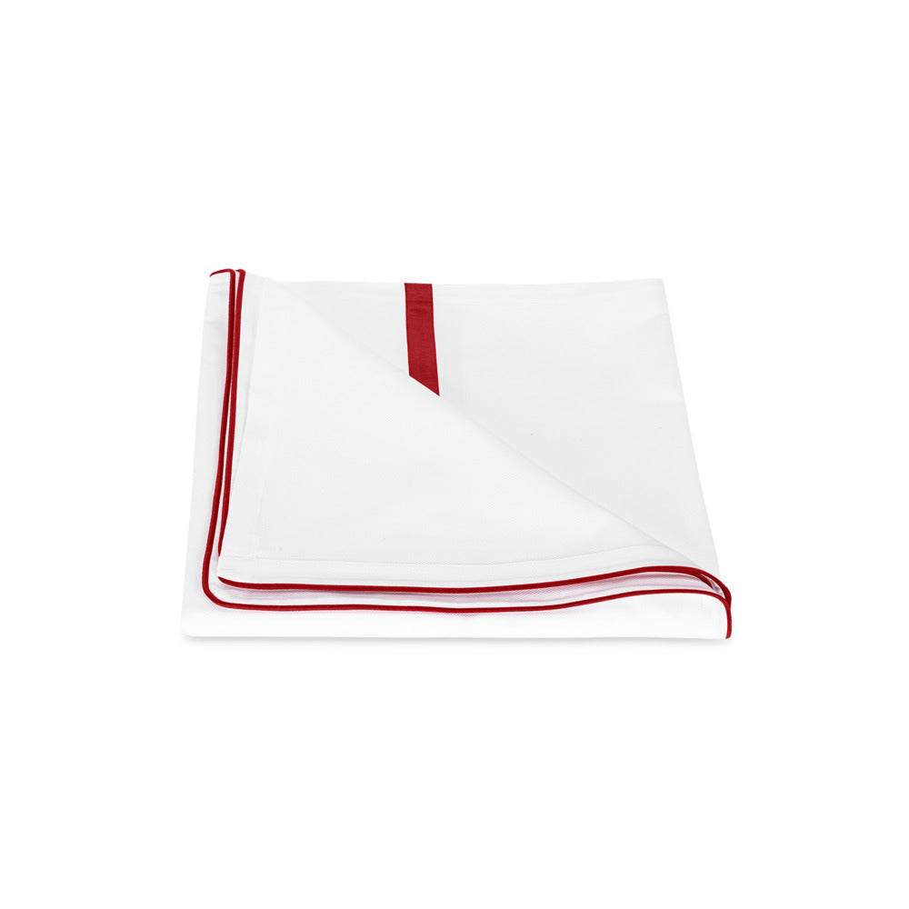 Louise Pique Duvet Cover Scarlet 