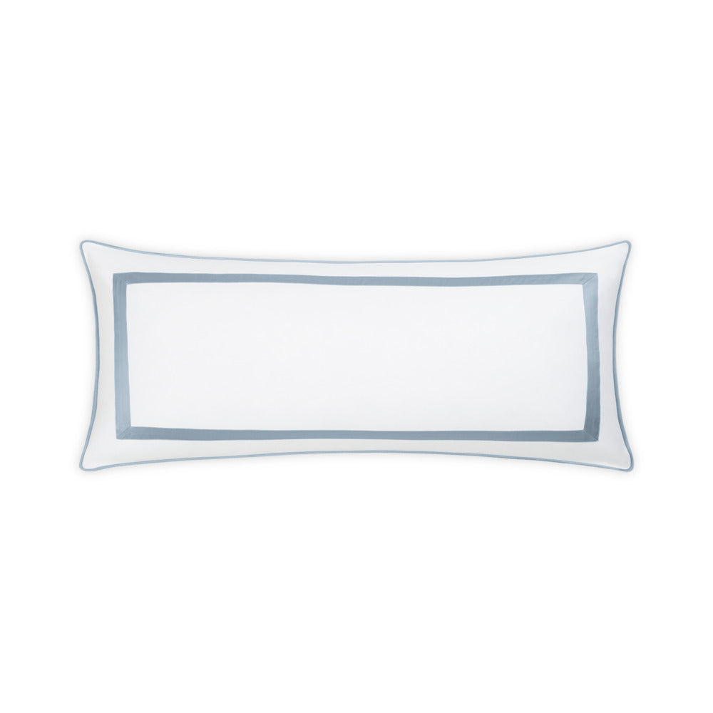 Louise Pique Lumbar Pillow Cover Hazy Blue 