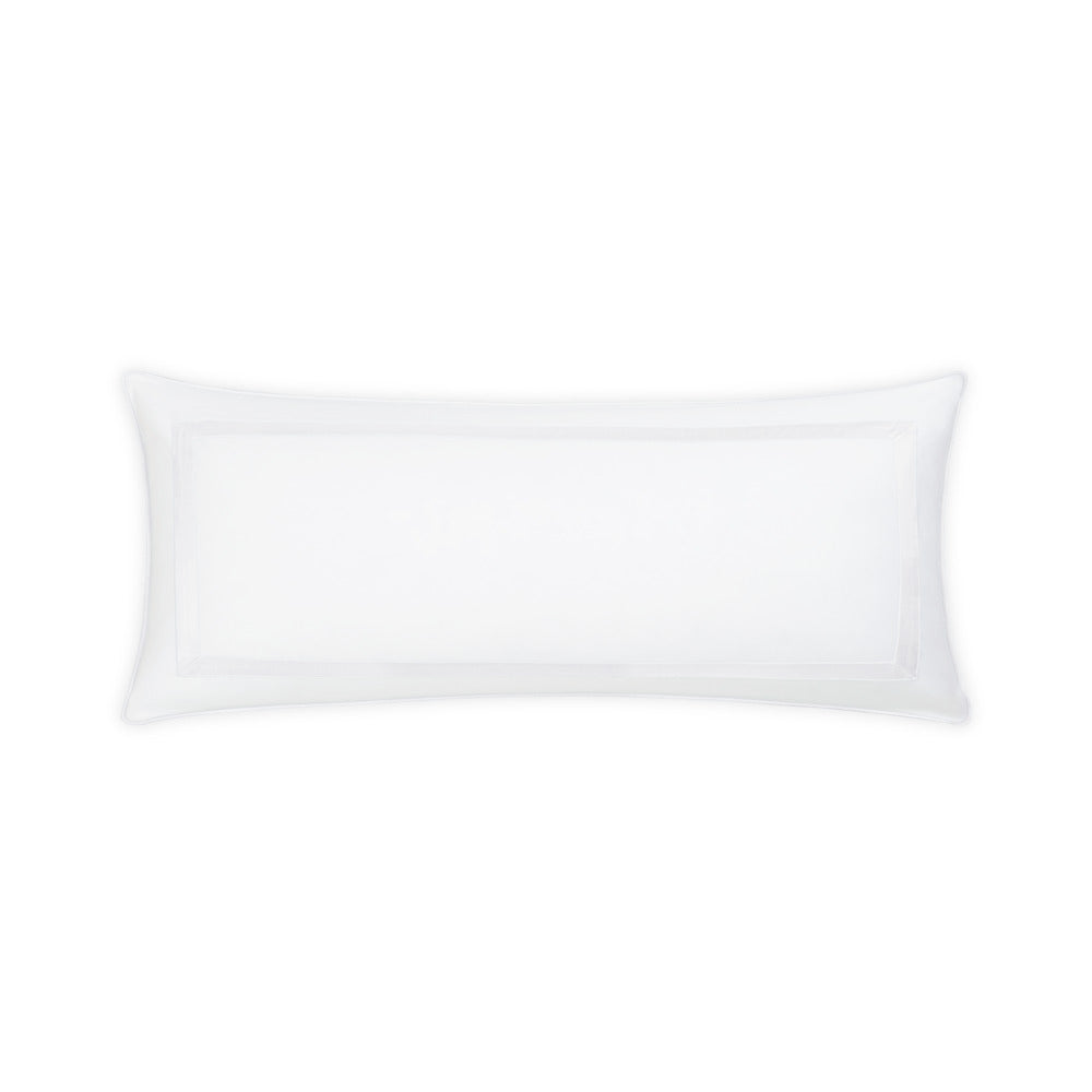 Louise Pique Lumbar Pillow Cover White 