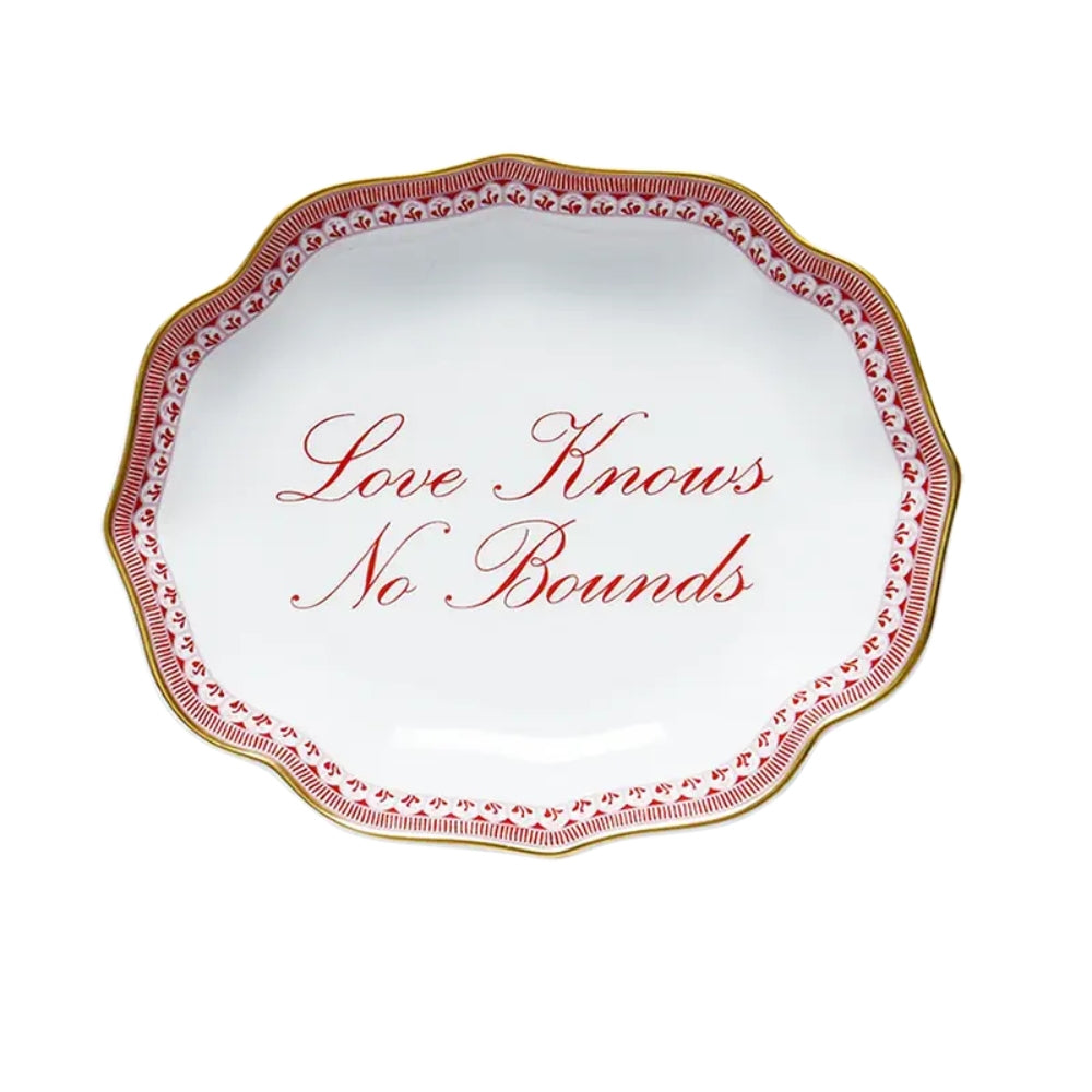 "Love Knows No Bounds" Ring Tray by Mottahedeh 