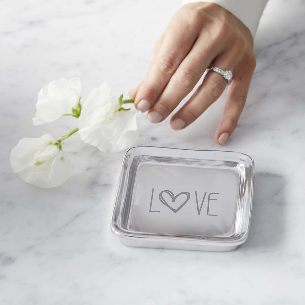 Love Signature Square Tray by Mariposa Additional Image 1