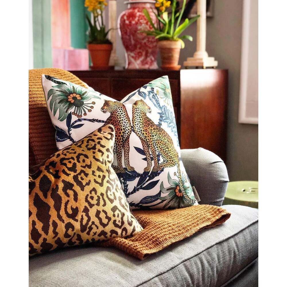 Lovebird Leopards Pillow Cotton by Ngala Trading Company Additional Image - 17