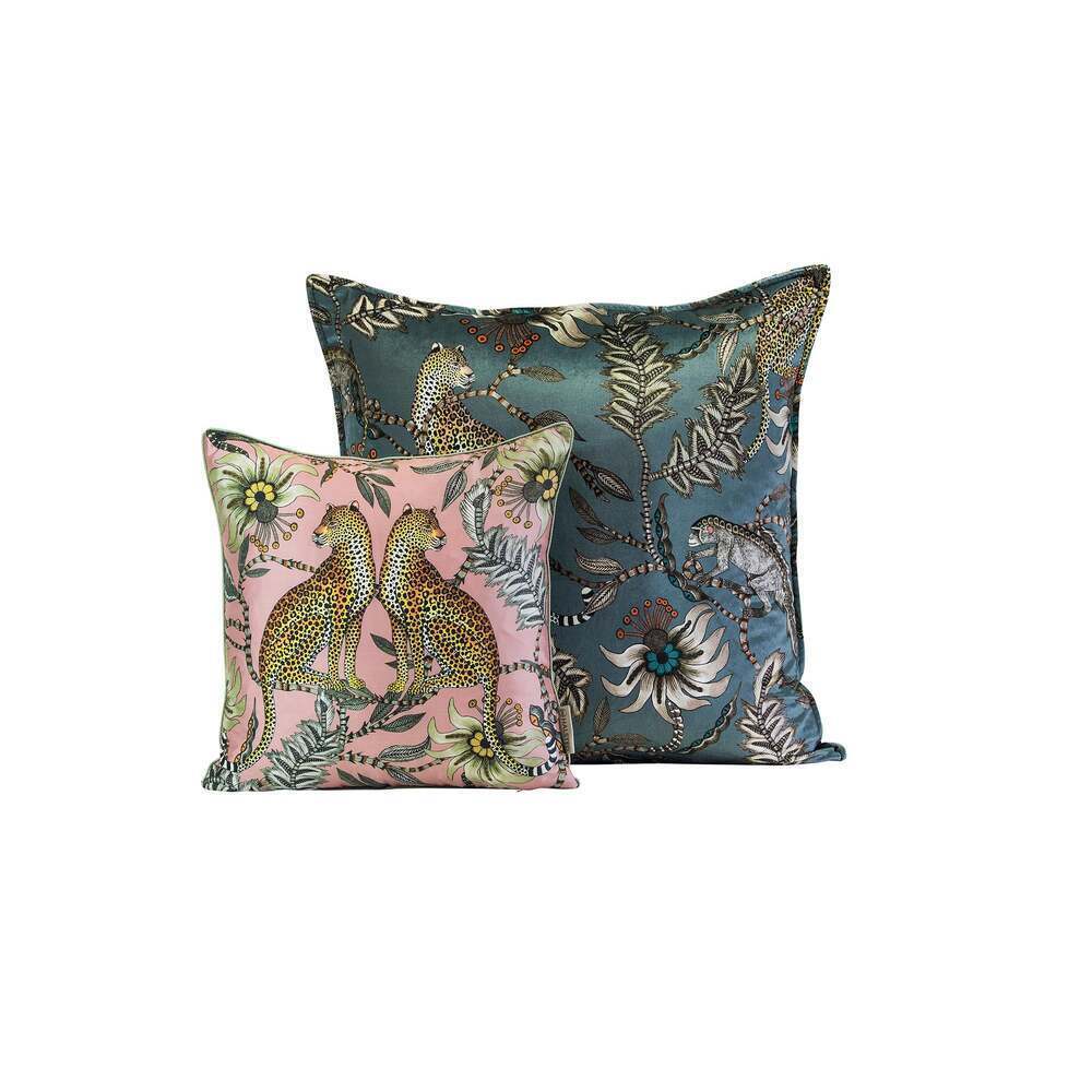 Lovebird Leopards Pillow Silk by Ngala Trading Company Additional Image - 4