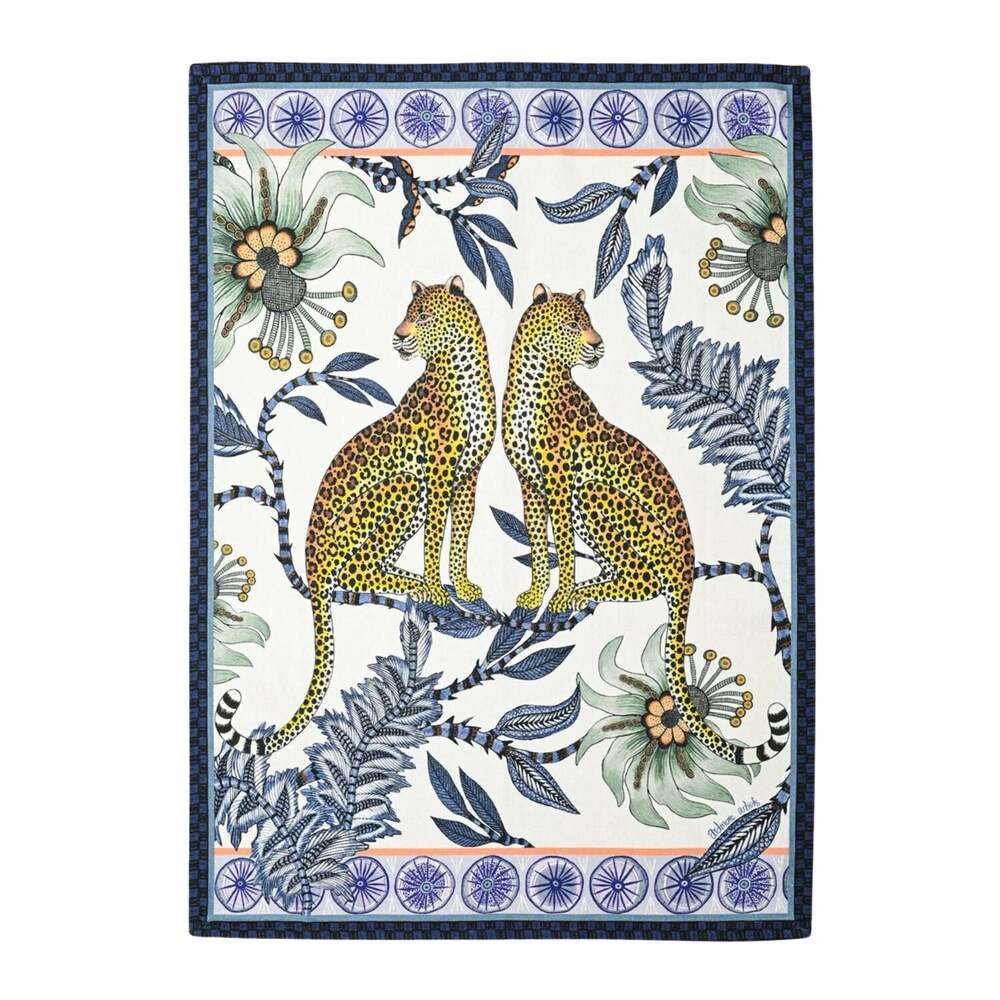 Lovebird Leopards Tea Towel by Ngala Trading Company