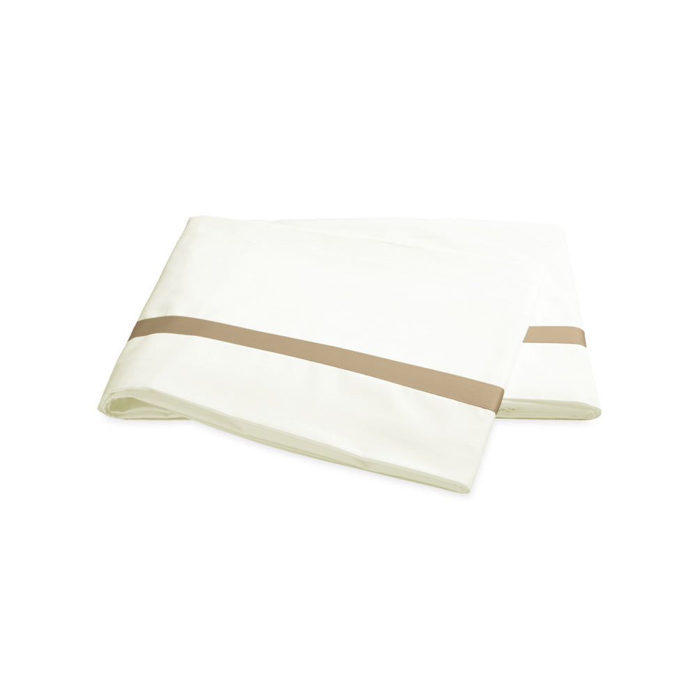 Lowell Flat Sheet Ivory & Champagne 