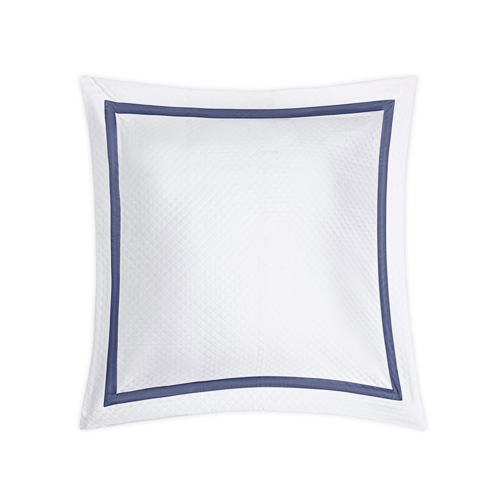 Lowell Matelasse Sham Steel Blue Euro 