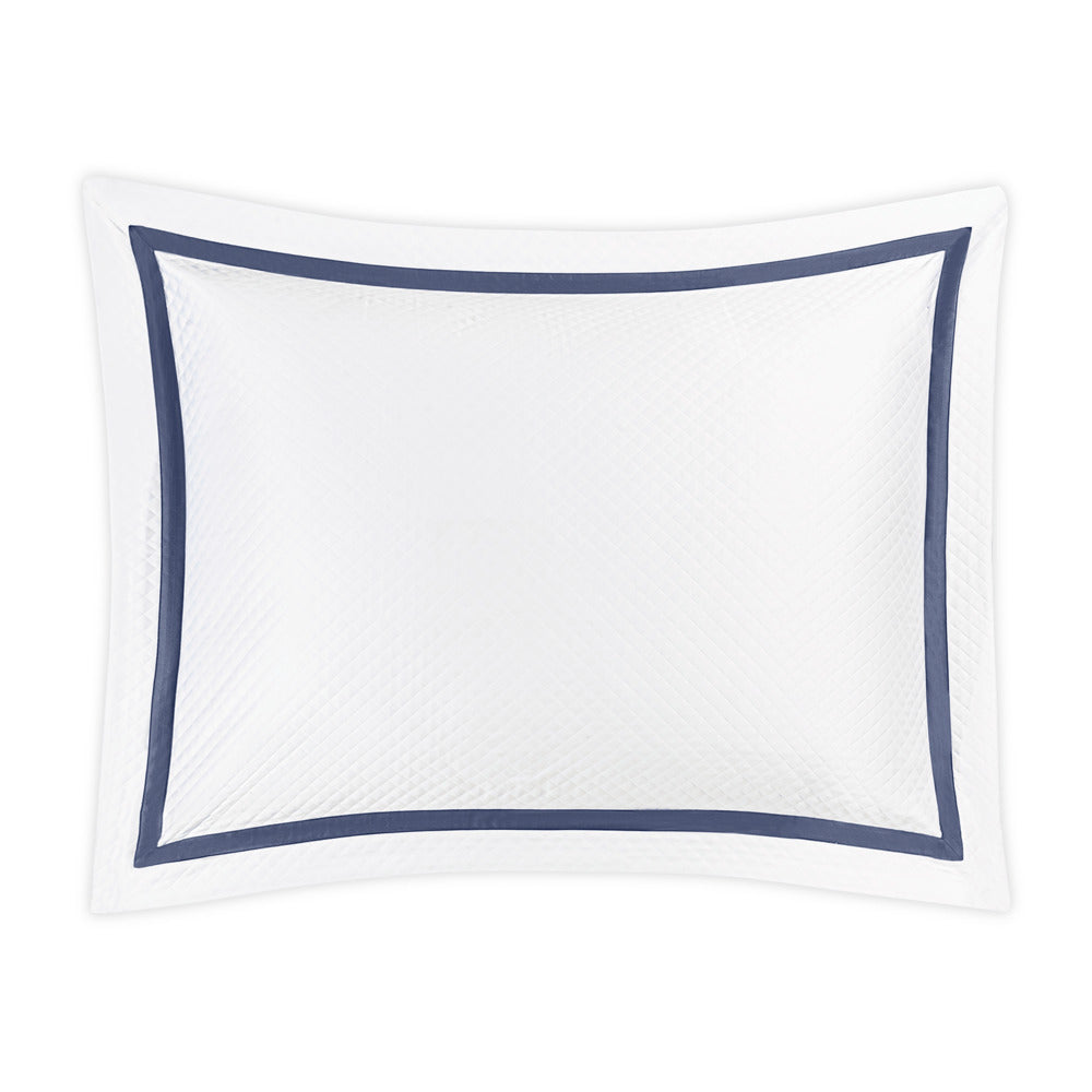 Lowell Matelasse Sham Steel Blue Oversize Euro 