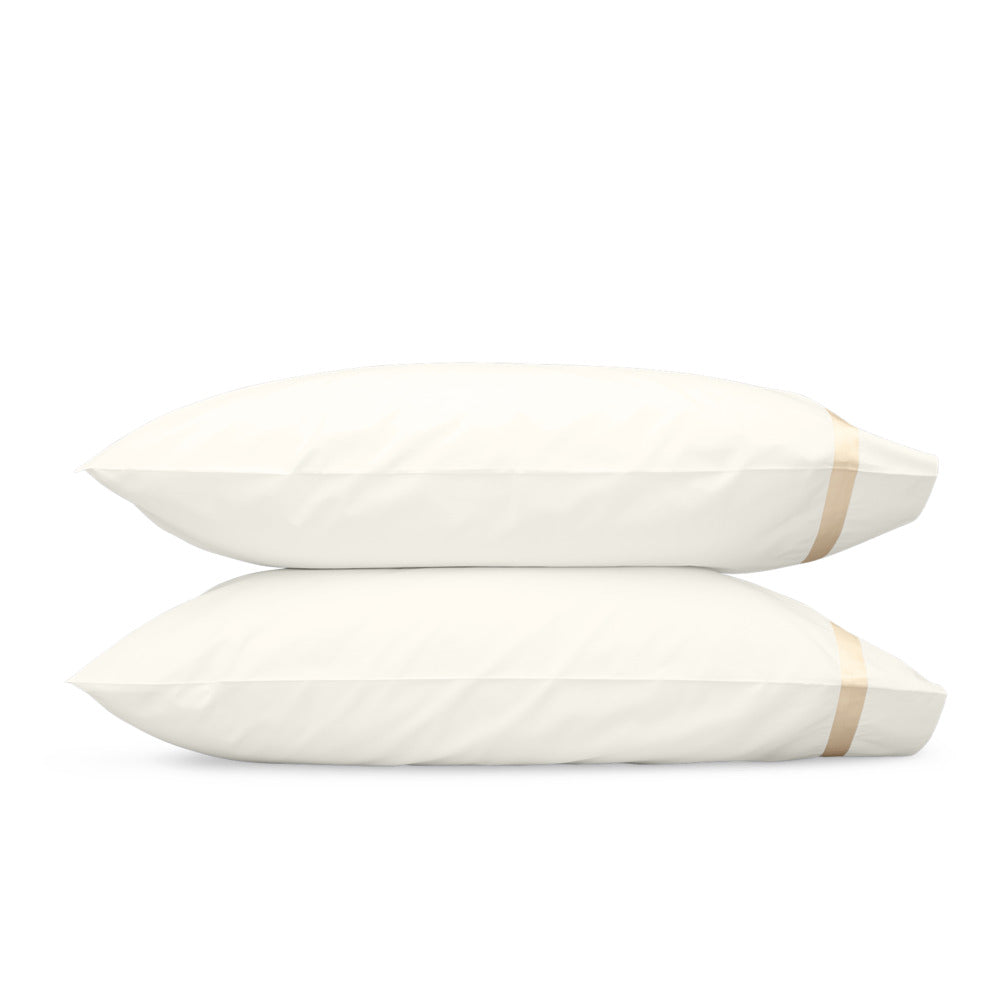 Lowell Pillowcase Pair Ivory & Champagne 