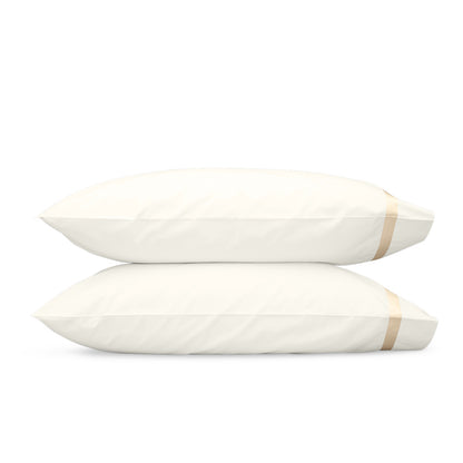 Lowell Pillowcase Pair Ivory & Champagne 