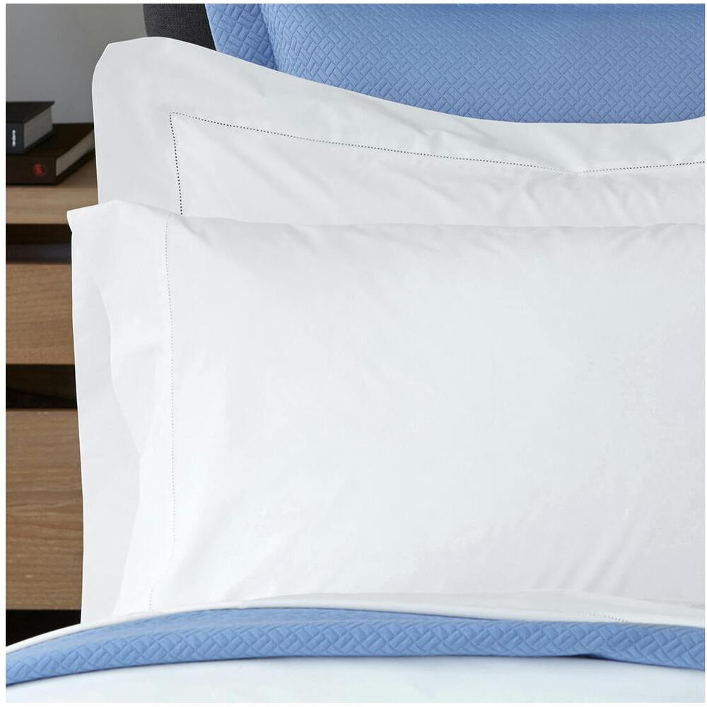 Luca Hemstitch Flat Sheet Bone 3