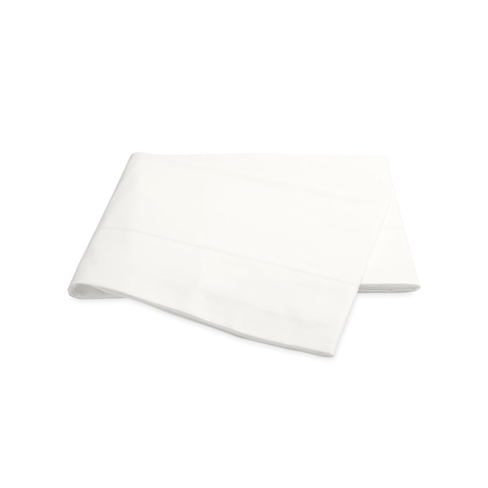 Luca Hemstitch Flat Sheet Bone 