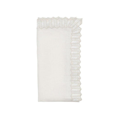 Lumina Napkin in White - Set of 4 by Kim Seybert 