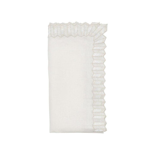 Lumina Napkin in White - Set of 4 by Kim Seybert 