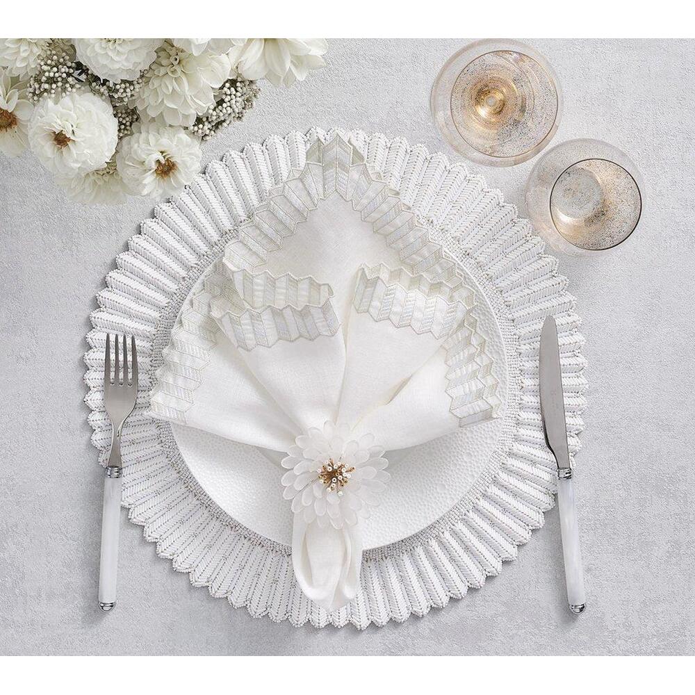 Lumina Placemat in White - Set of 2 by Kim Seybert 2